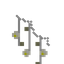 Twinkling Icicle Lights (Diagonal Right)