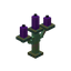 Waxed Weathered Purple Copper Candelabra