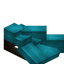 Light Blue Longer Flat Roof Slab (Framed)