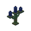 Weathered Blue Copper Candelabra