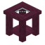 Stripped Crimson Glass Table