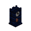 Cobalt Fancy Clock