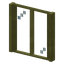 Rectangle Stripped Pine Window