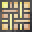 Woven Yellow Stained Glass Pane