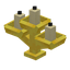 Golden Triple Candle Holder