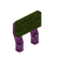 Green Pink Bioshroom Raised Seat Back