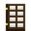 Sliding Dark Oak Door