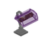 Magenta Fancy Iron Lamp
