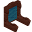 Light Blue Redwood Fancy Seat Back
