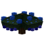 Blue Decorated Christmas Tree Base