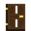 Barred Dark Oak Door