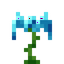 Glimmering Cyan Flower