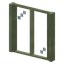 Rectangle Stripped Willow Window
