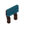 Light Blue Cika Raised Seat Back