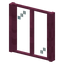 Rectangle Stripped Crimson Window