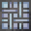 Woven Cyan Stained Glass Pane