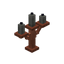 Waxed Light Gray Copper Candelabra