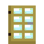 Tile Windowed Bamboo Door