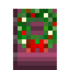 Crimson Door with Lit Wreath