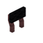 Black Scarlet Raised Seat Back