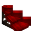 Red Longer Flat Roof (Framed)