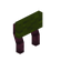 Green Crimson Raised Seat Back