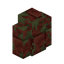 Mossy Red Rock Brick Wall