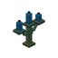 Weathered Light Blue Copper Candelabra
