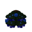 Blue Decorated Christmas Tree Middle