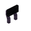 Black Mauve Raised Seat Back