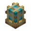 Blue Brass Cage Lamp