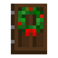 Dark Oak Door with Wreath