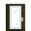 Dark Oak Bark Glass Door