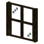 Dark Oak Four Pane Window