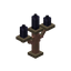 Waxed Exposed Black Copper Candelabra