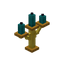Cyan Golden Candelabra