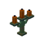 Waxed Weathered Orange Copper Candelabra