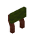 Green Redwood Raised Seat Back