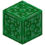 Patterned Emerald Squares Block