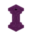 Magenta Wool Standing Torch - L