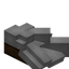 Light Gray Longer Roof Slab (Dark Oak)