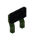 Black Florus Raised Seat Back