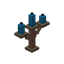 Exposed Light Blue Copper Candelabra