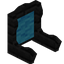 Light Blue Ebony Fancy Seat Back