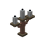 Waxed Exposed White Copper Candelabra