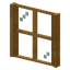 Stripped Palm Four Pane Window