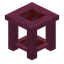 Stripped Crimson End Table