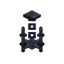 Gray Iron Chandelier