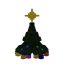Colorful Decorated Christmas Tree Top