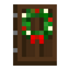 Dark Oak Door with Lit Wreath